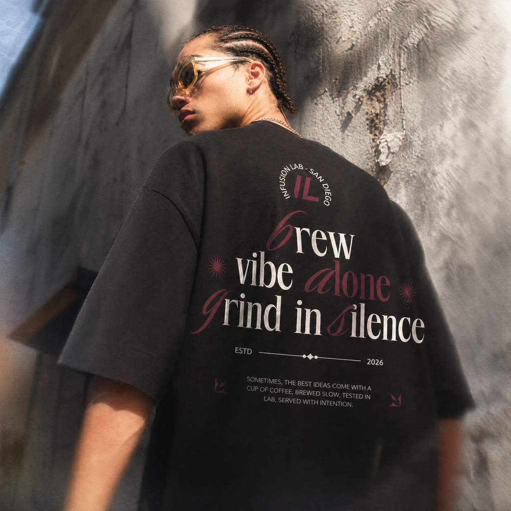 BREW / VIBE ALONE / GRIND IN SILENCE T-SHIRT